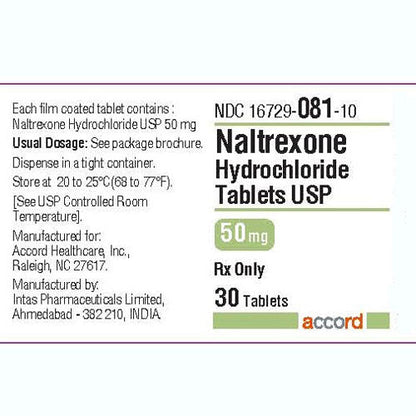 NALTREXONE TB 50MG 100 CPLT
