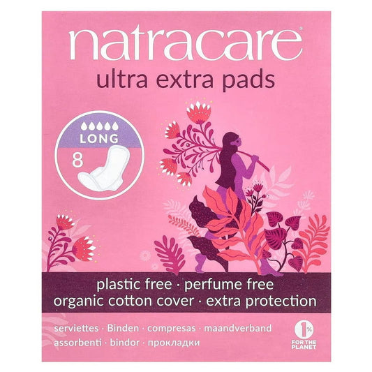 NATRACARE PADS,ULTRA XTRA,LONG,WNG