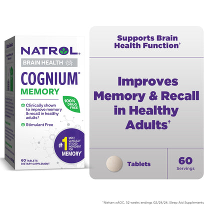 COGNIUM BRAIN HEALTH TABLETS 60CT NATROL