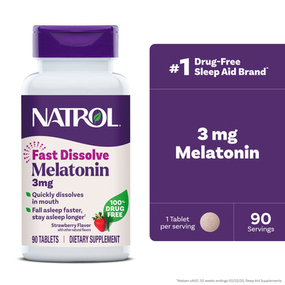 NATROL MELATONIN 3MG,FAST DISSLV