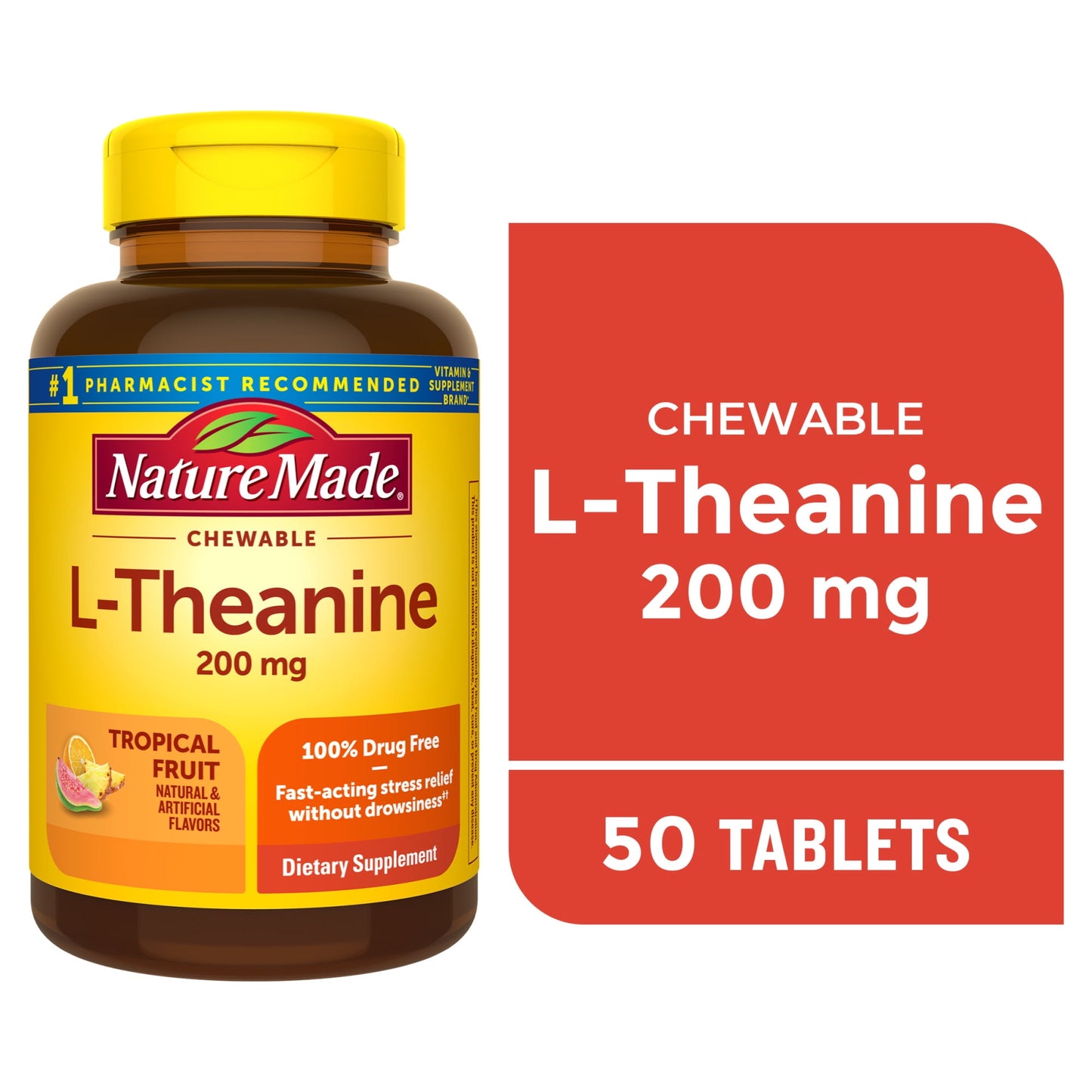 L-THEANINE TROP FRUIT 200MG CHW 50 NATMD