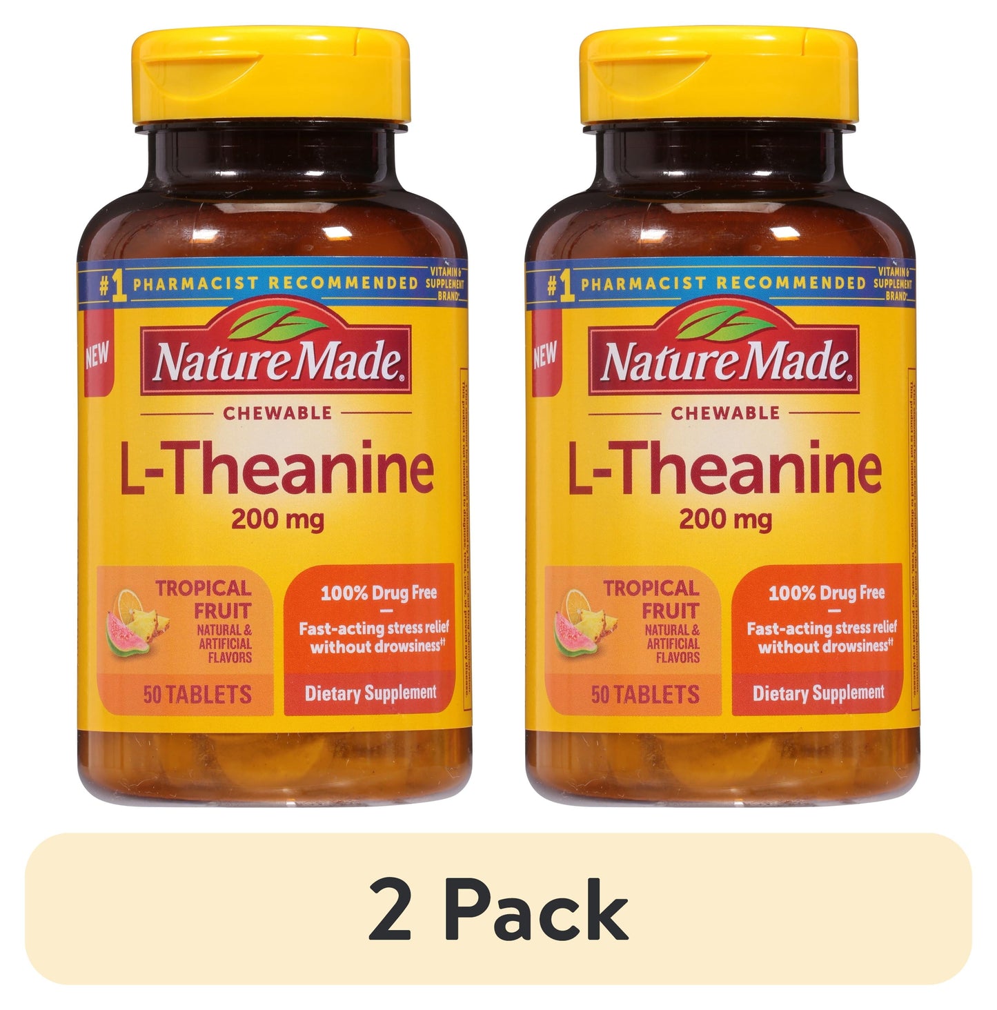 L-THEANINE TROP FRUIT 200MG CHW 50 NATMD