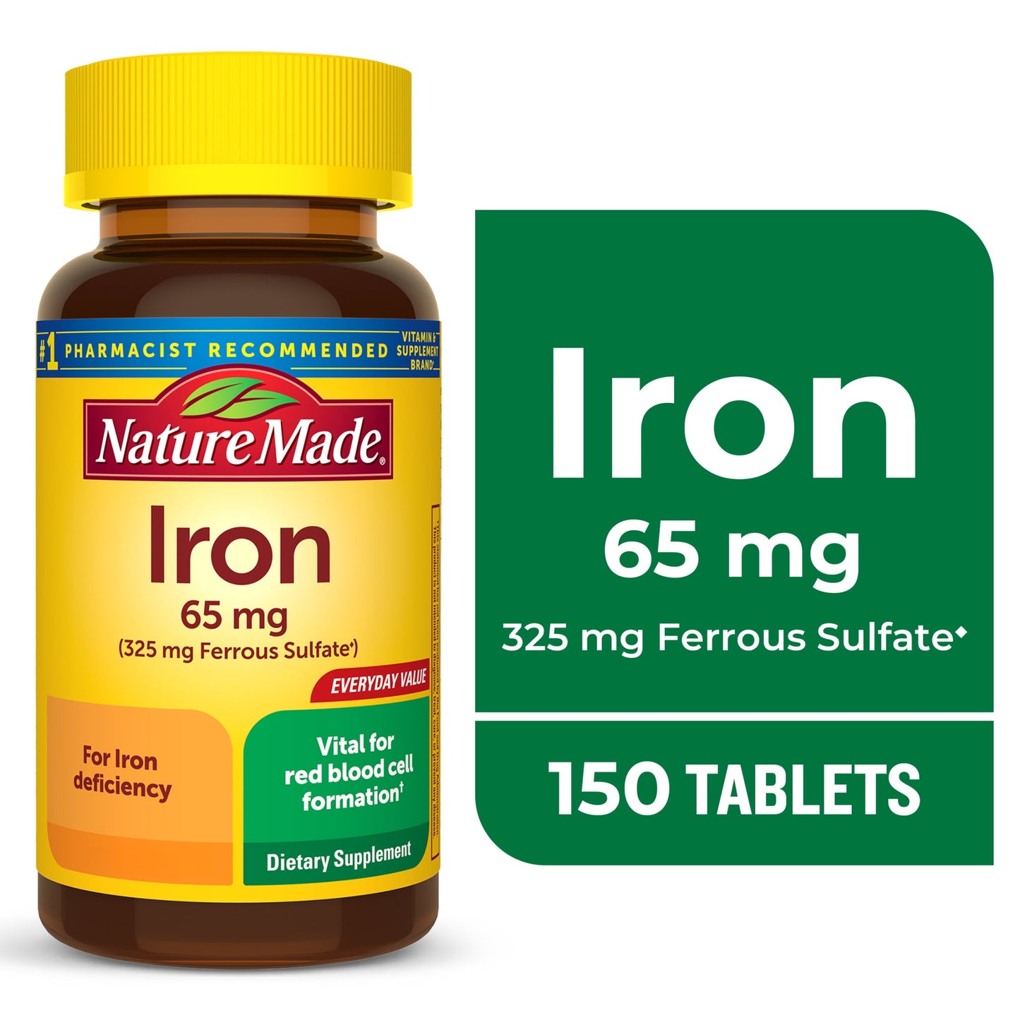 IRON FERRS SULF 65MG TAB 120CT NAT TRU