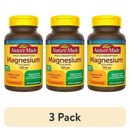 MAGNESIUM GLYCINATE 200MG CAP 60 NAT MAD