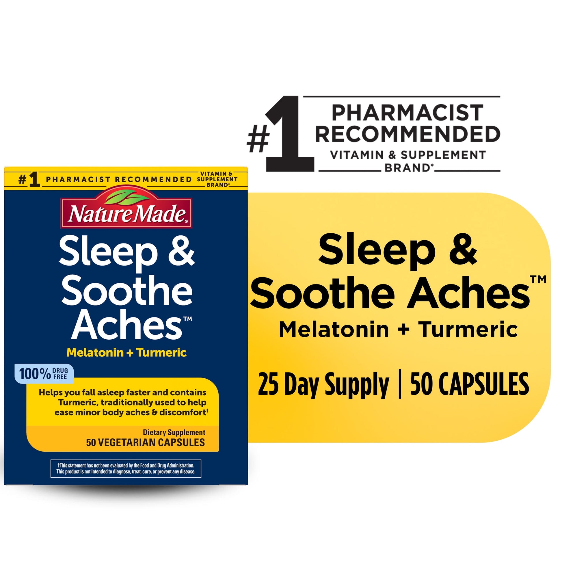 SLEEP AND SOOTHE ACHES CAP 50CT NAT MADE