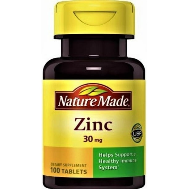 ZINC 30MG TABLET 100CT NAT MADE