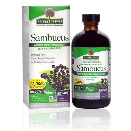 NATURE'S ANSWER SAMBUCUS,ORIG FLVR,FAM SZ