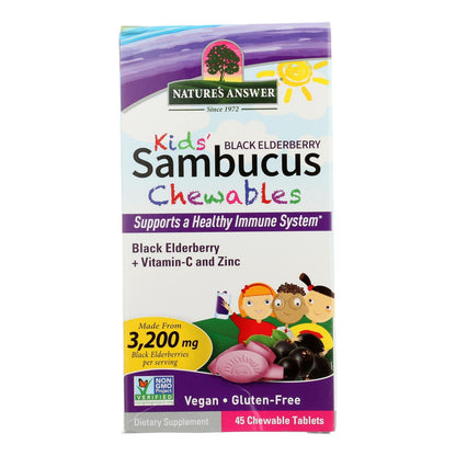 NATURE'S ANSWER SAMBUCUS,MEGA,GUMMIES,7X