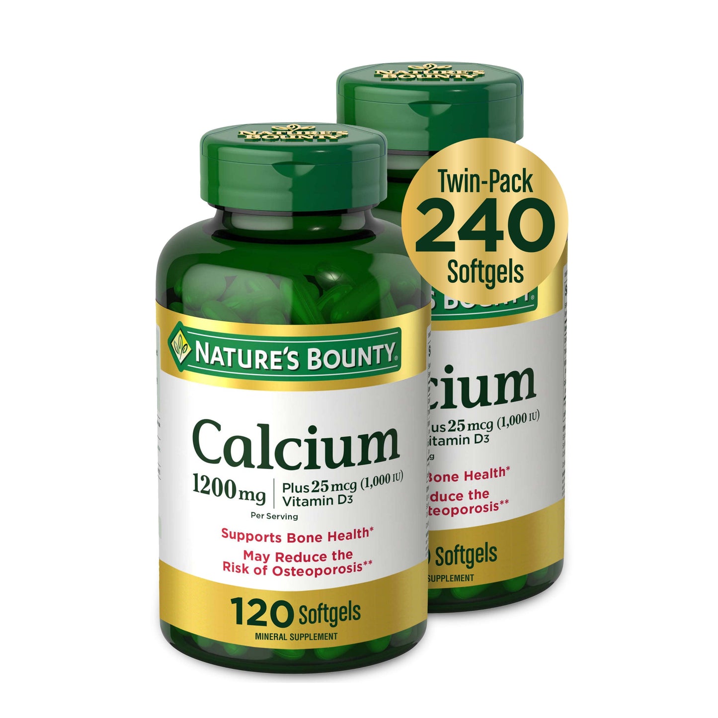 CALCIUM+D 600MG TAB 250CT NAT BOUNTY