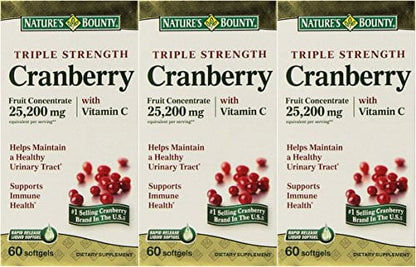 CRANBERRY TRIPL SOFTGEL 60CT NAT BOUNTY