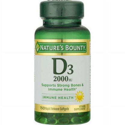 VITAMIN D3 50 MCG GMY 90CT NAT BOUNTY