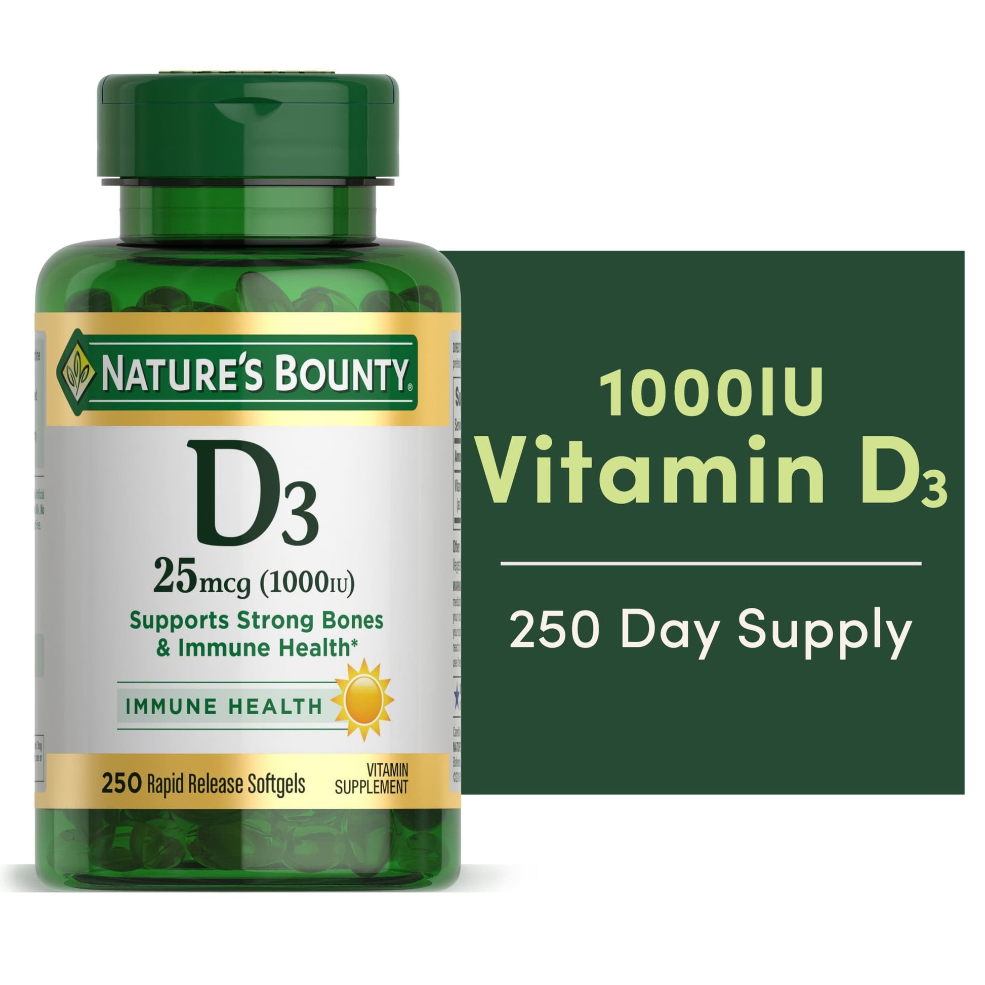 VIT D-3 10000 IU SOFTGEL 72CT NAT BOUNTY