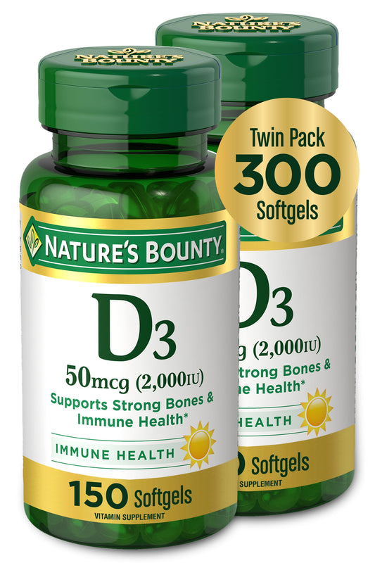 VITAMIN D3 50 MCG GMY 90CT NAT BOUNTY