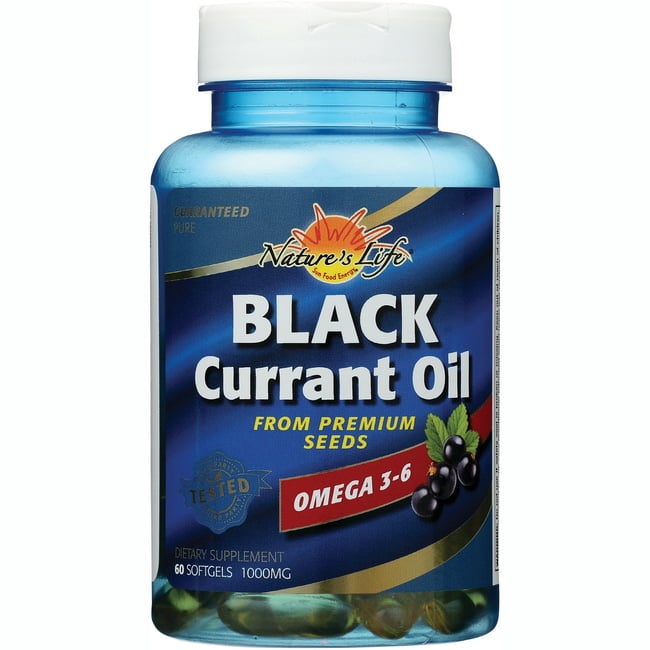 NATURE'S LIFE BLACK CURRANT OIL,1000 MG
