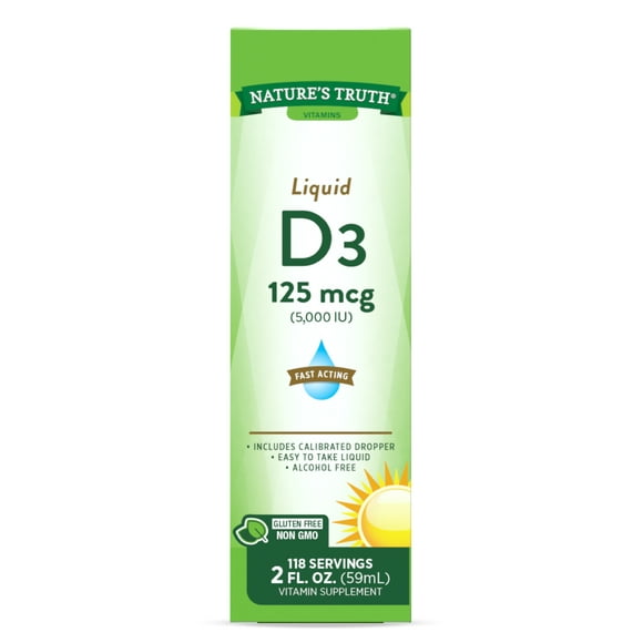 VIT D3 5000IU LIQUID 2OZ NAT TRU
