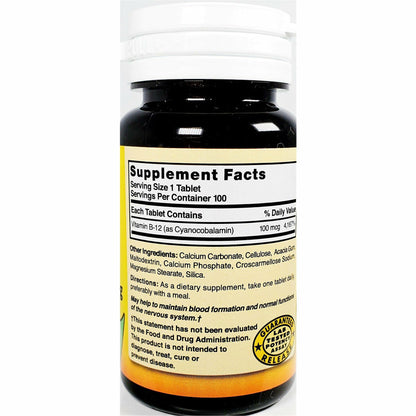 VITAMIN B12 100 MCG TAB 50 (5X10) UD