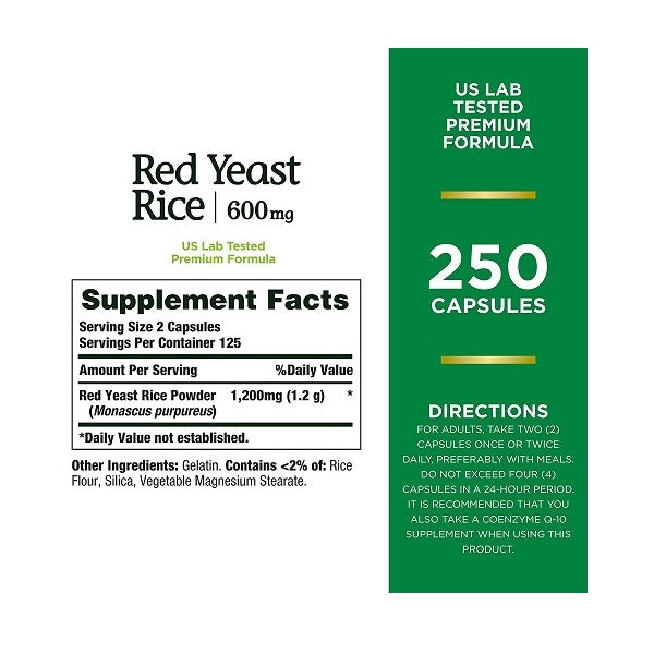 NB RED YEAST RICE CP 600MG 250