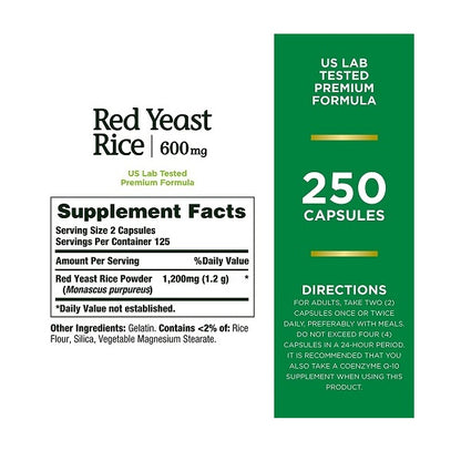 NB RED YEAST RICE CP 600MG 250