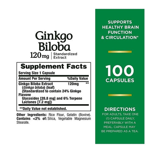 NB GINKGO BILOBA CP 120MG 100