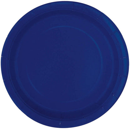SENSATIONS Premium Paper Lunch Plates - Navy Blue, 20 count