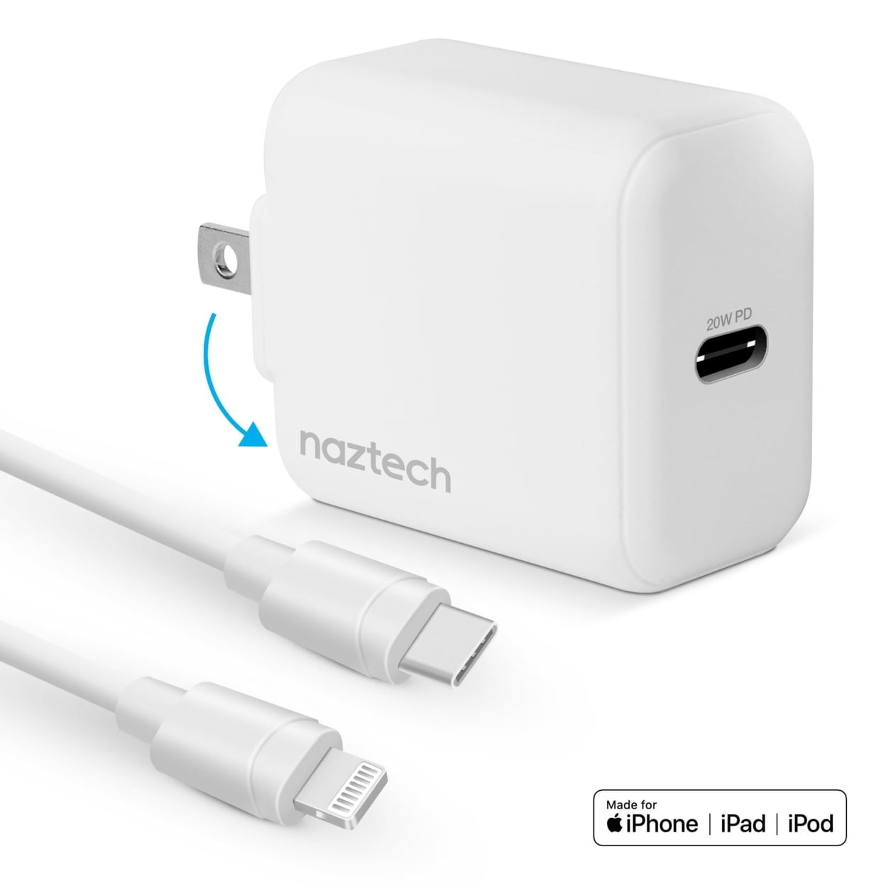 CHARGEWORX LGHTN CBL WHT 6FT