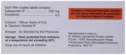 NEURONTIN TB 600MG 100