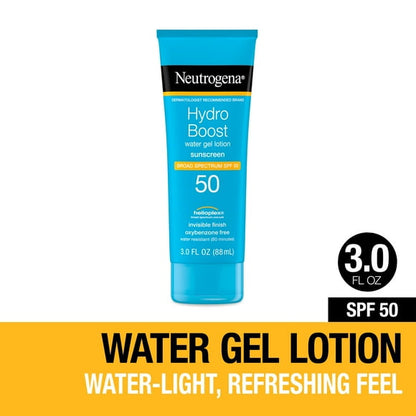 NEUTROGENA HYDRBST WTR GL SPF50 LOT 3OZ