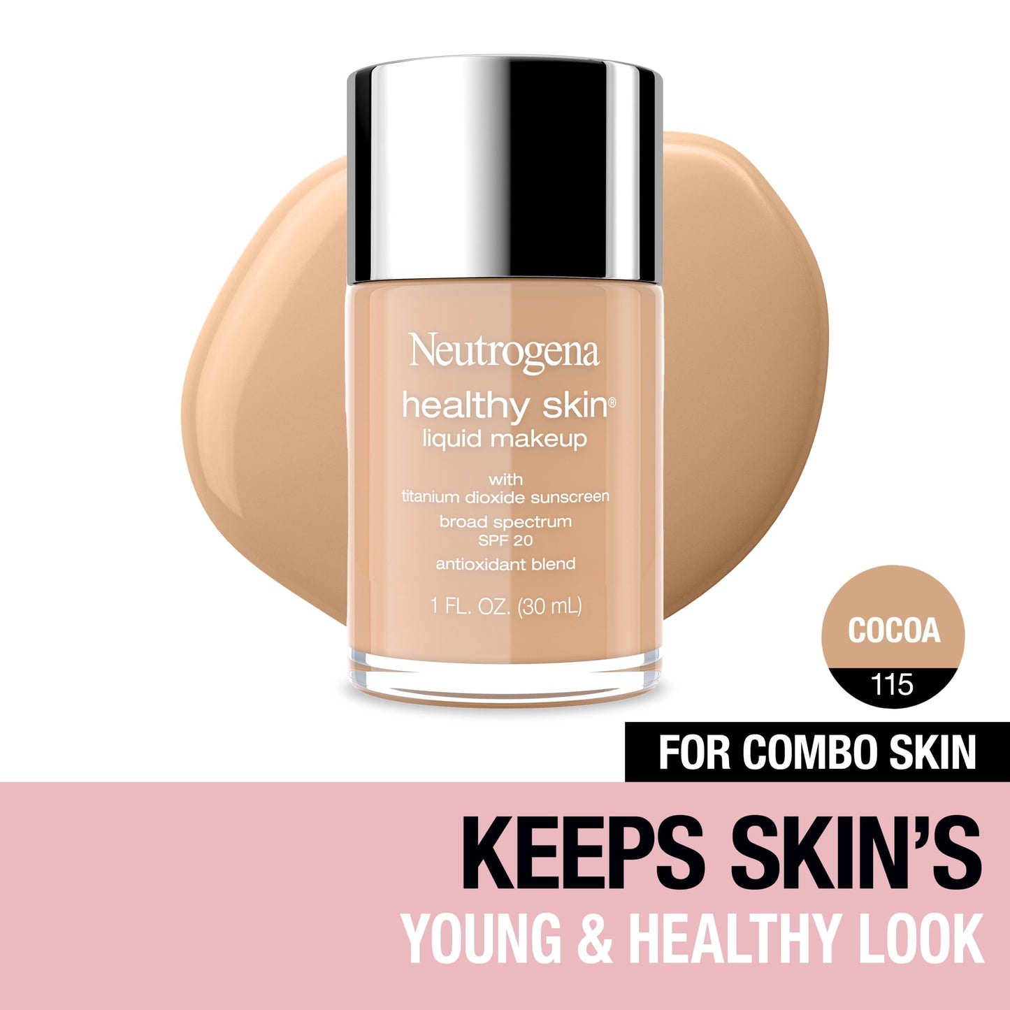 Neutrogena Healthy Skin Liquid Foundation, 115 Cocoa, 1 fl. oz