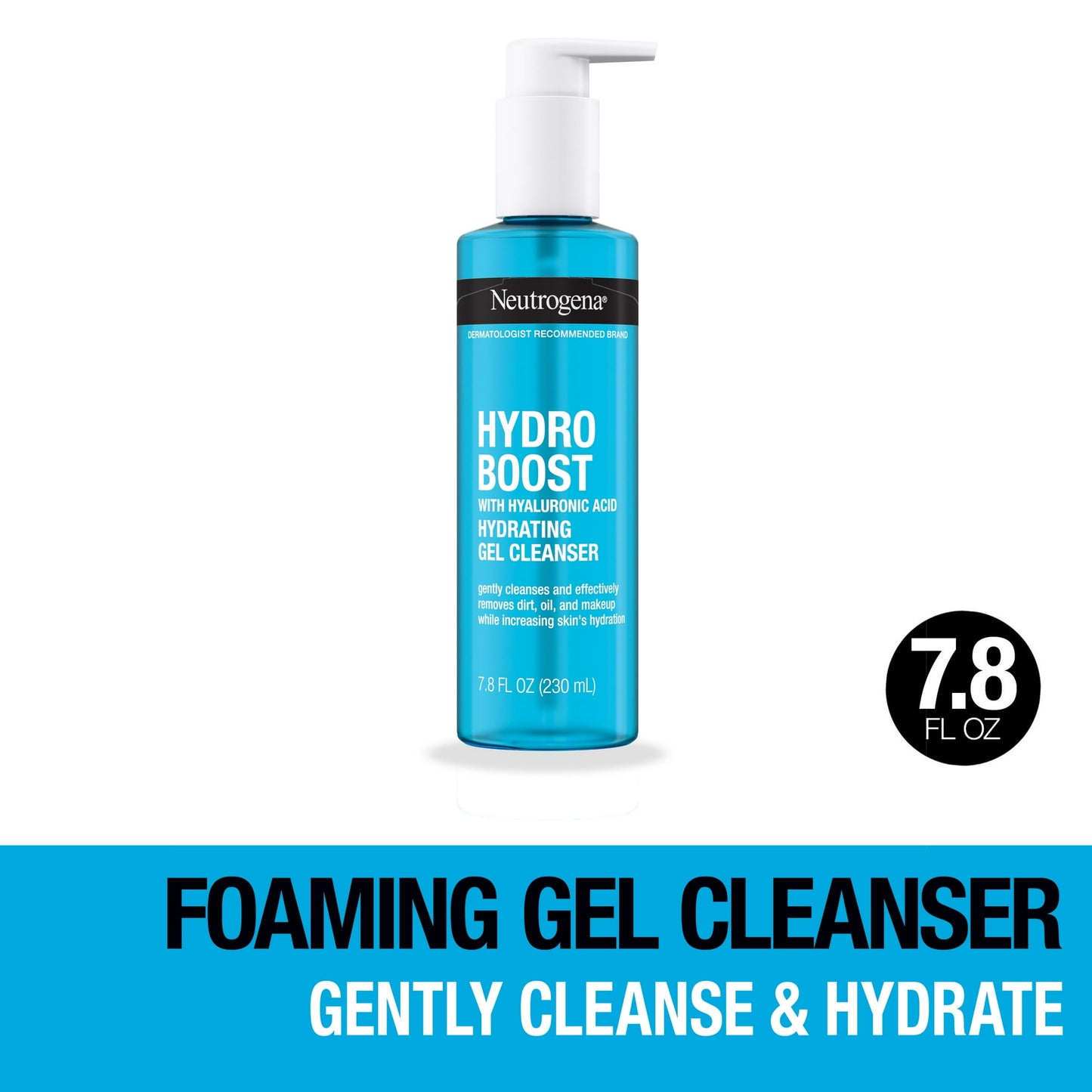 Neutrogena Hydro Boost Lightweight Hydrating Facial Gel Cleanser with Hyaluronic Acid, 2 oz