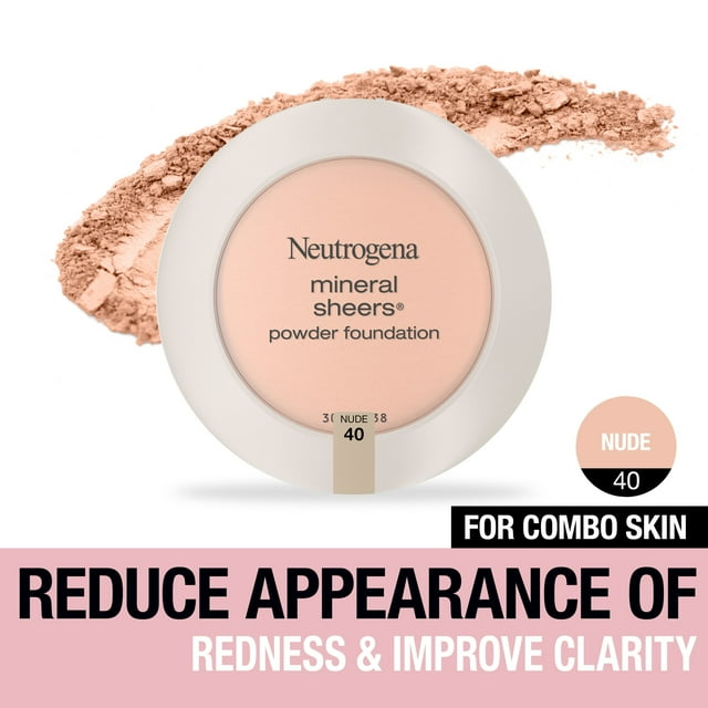 Neutrogena Mineral Sheers Oil-Free Powder Foundation, Nude 40, .34 oz