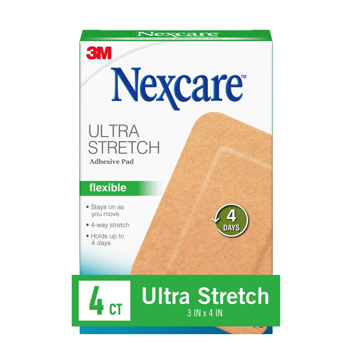 NEXCARE ADHSIV PAD WTRPRF 3"X4" 4CT