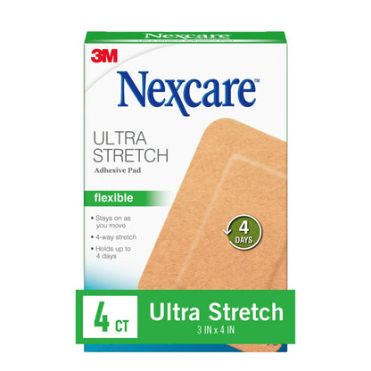 NEXCARE ADHSIV PAD WTRPRF 3"X4" 4CT