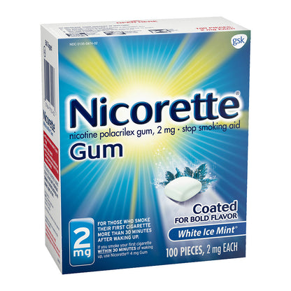 NICORETTE GUM 2 MG.WHITE ICE 20 CT.