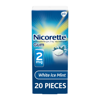 NICORETTE GUM WHITE ICE MINT 2MG 160 CT