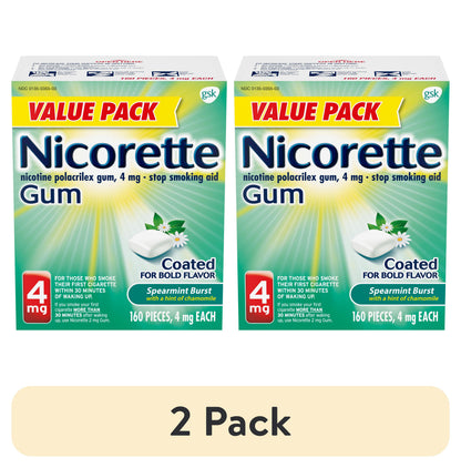 NICORETTE GUM 2MG SPEARMINT BURST 100 CT