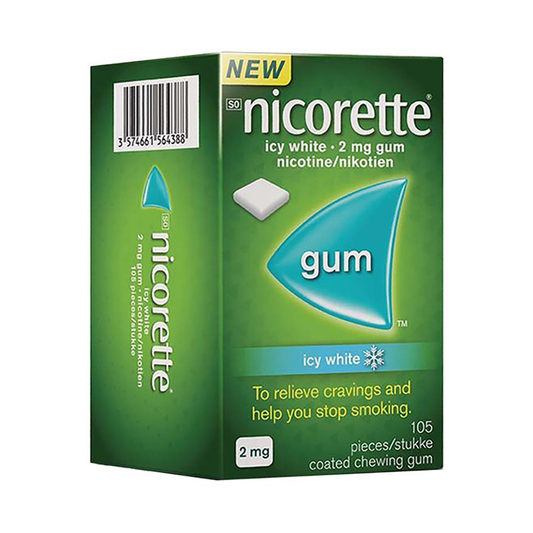 NICORETTE GUM 2MG WHITE ICE 100CT