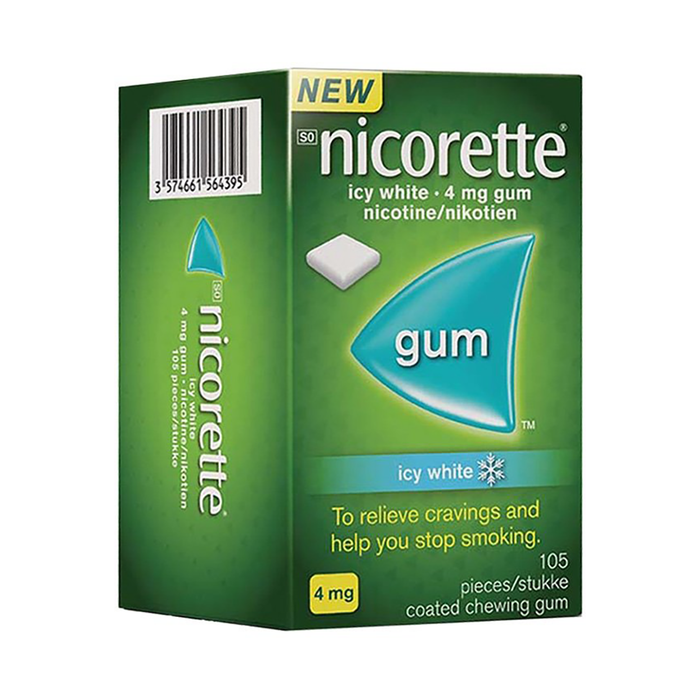 NICORETTE GUM 4MG WHITE ICE 20 CT.