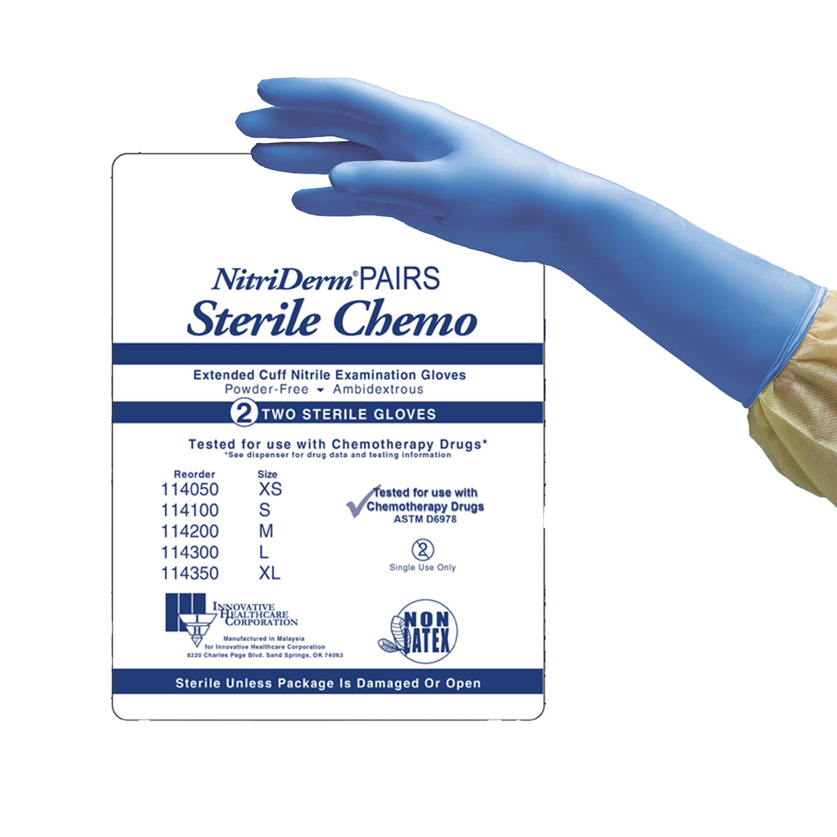 STERILE NIT EXAM GV 4X50 PWF LRG