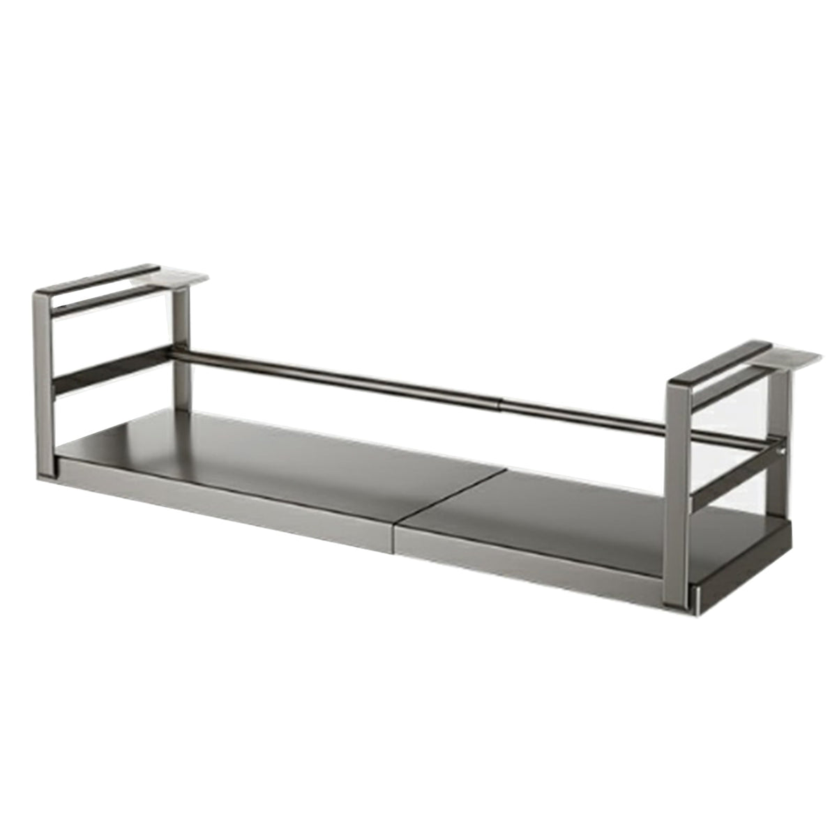 Home Basics Chrome Over-the-Cabinet Quick Install Hanging Modern Expandable Towel Rack