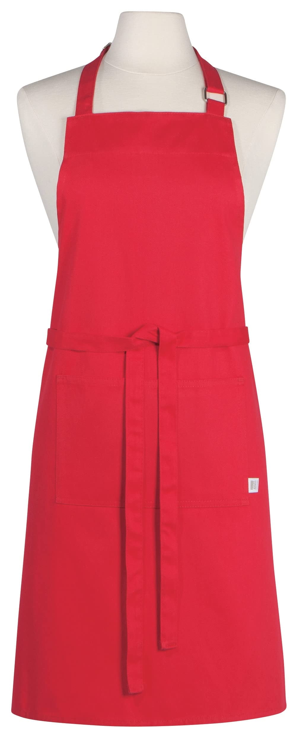 Now Designs Cotton Chef's Kitchen Apron, Solid Red