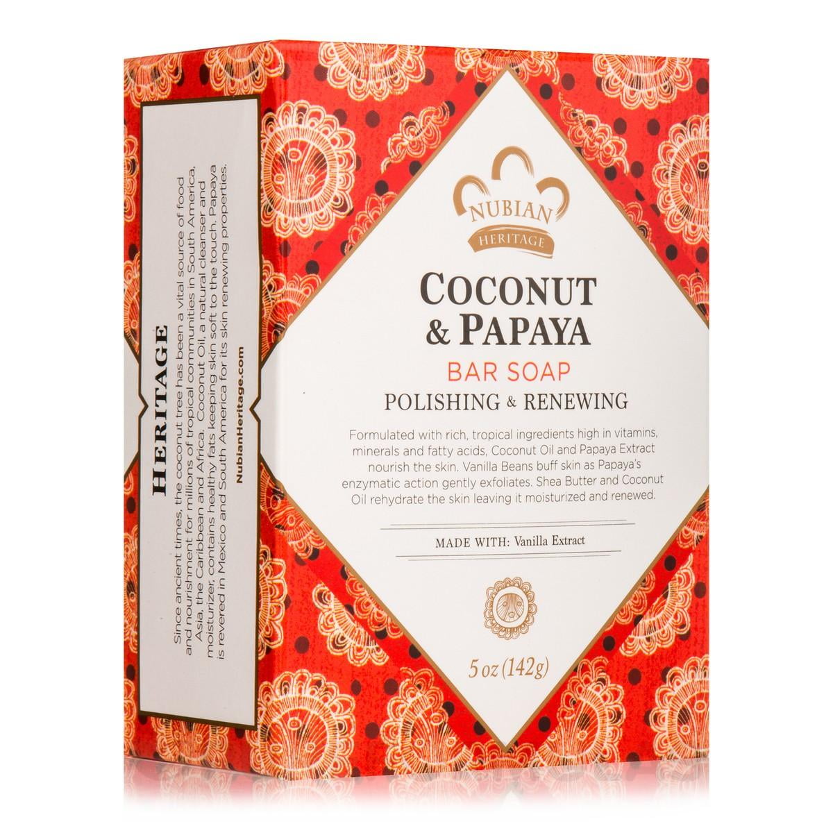 NUBIAN SOAP COCO/PAPAYA BAR 5OZ