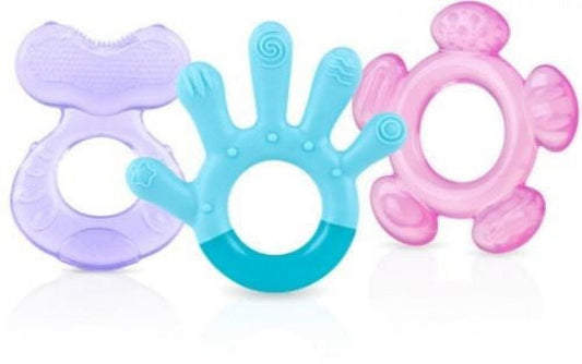 Nuby 3 Stage Teether Set - Colors May Vary