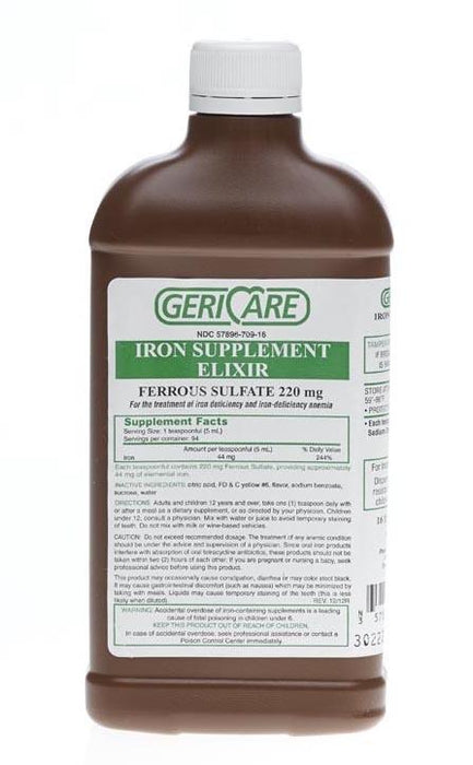 FERROUS SULFATE ELIXIR 220MG 473ML GERIC