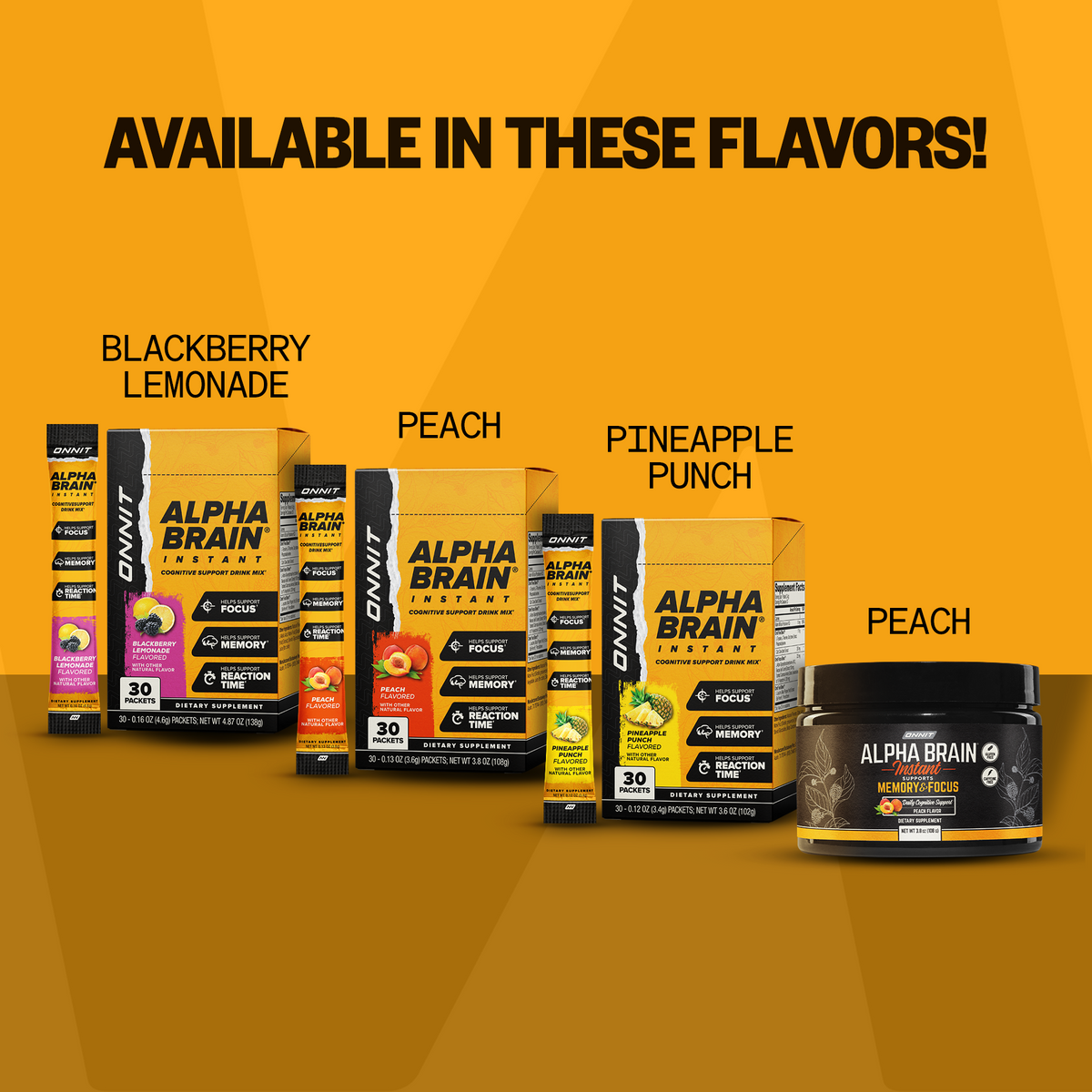 ONNIT ALPHA BRAIN INSTANT,PEACH
