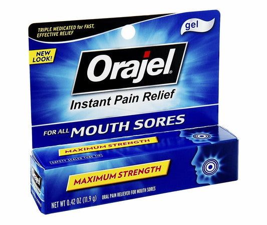ORAJEL 3X MEDICATED MOUTH SORE GEL .18OZ