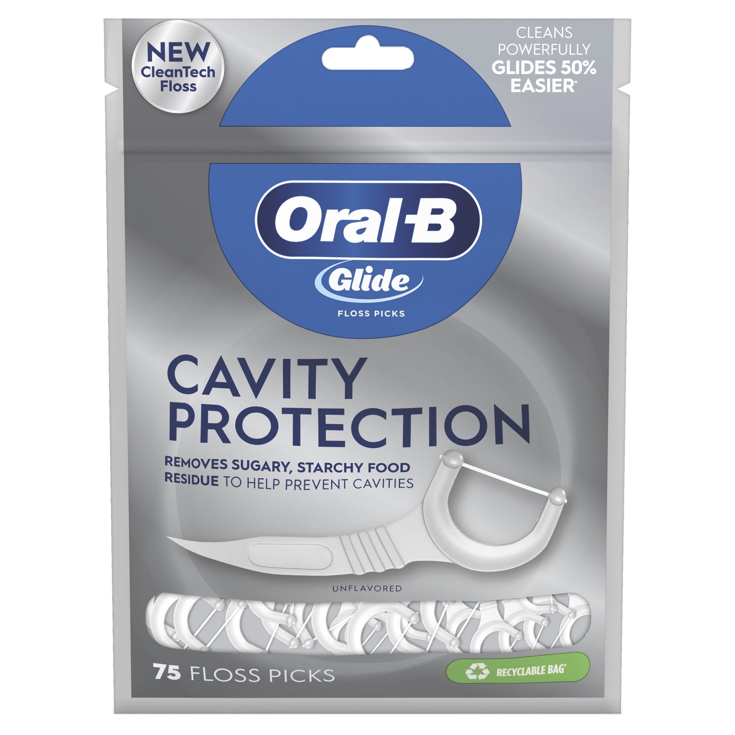 Oral-B Glide Floss Picks Cavity Protection 75 Count