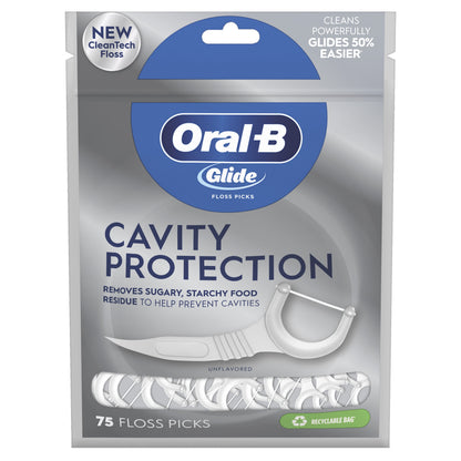 Oral-B Glide Floss Picks Cavity Protection 75 Count