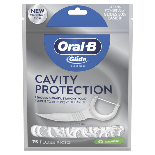 Oral-B Glide Floss Picks Cavity Protection 75 Count