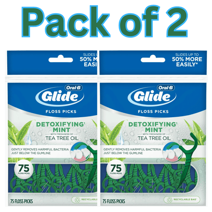 ORAL B GLIDE FLOSS PICK MNT TEA TRE 75CT