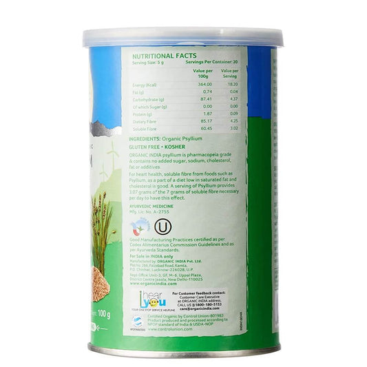 ORGANIC INDIA PSYLLIUM HSKS,OG2,CANISTR
